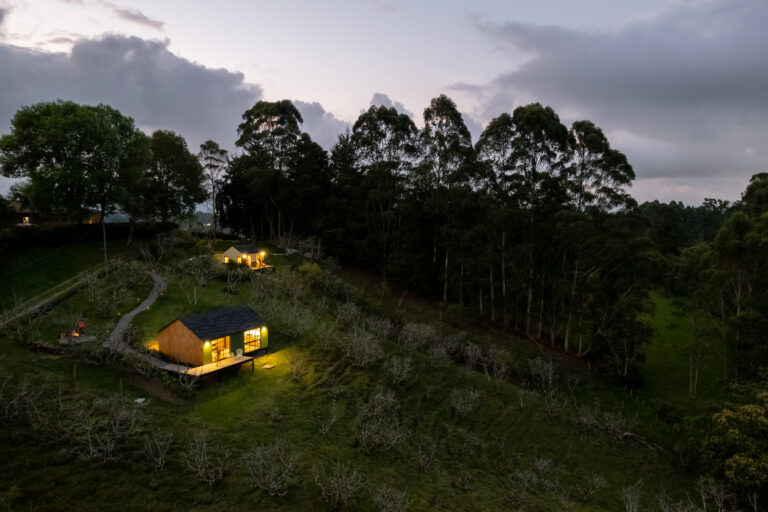 retiro cabin en la noche